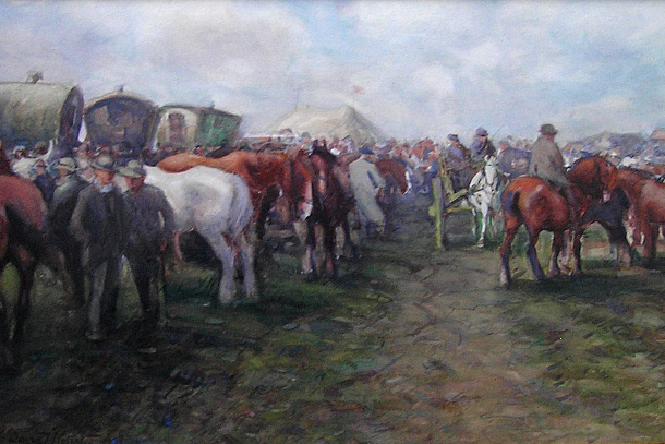 David T Robertson Painting: Appleby Horse Fair