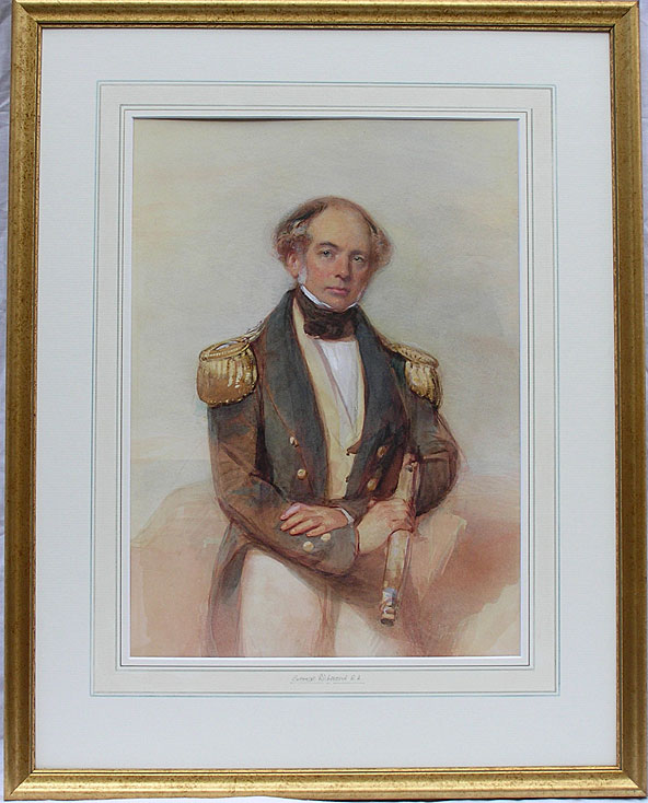 George Richmond portrait of a naval officer