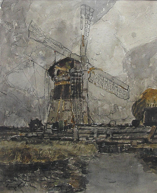 Edward Horton (18591950), Windmill in Holland for sale