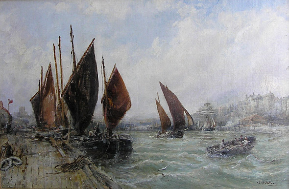 William Edward Webb (1862-1903), Peel Harbour, Isle of Man ...