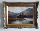 Alfred de Breanski oil painting for sale: A bend on the river Dee