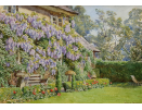 Beatrice Emma Parsons, watercolour for sale, Wisteria cottage Beatrice Emma Parsons, watercolour for sale, Wisteria cottage