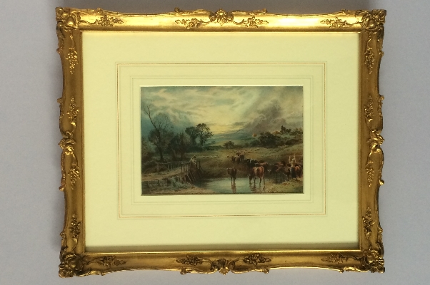 Sunset with Cattle.Frame.M.B.Foster