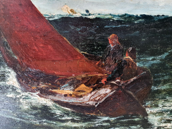 Edwin John Ellis, oil painting Home to Dover, we are sailing...