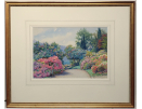 Ernest Arthur Rowe, watercolour for sale Villa Carlotta Tremezzo, Lake Como, framed