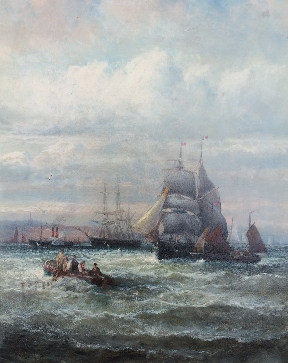 A busy shipping lane.W.Thornley