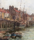 Thomas M. Hemy. Boats at Whitby. Detail.