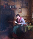 lady reading her letter