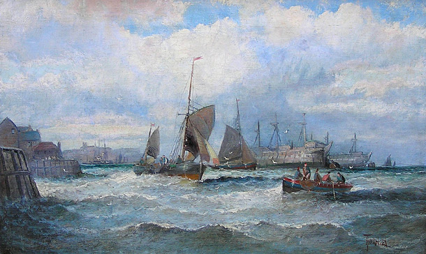 William Thornley Marine Painting: Off Dartmouth