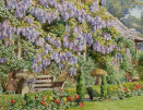 Beatrice Emma Parsons, Wisteria, bench and staddle stones