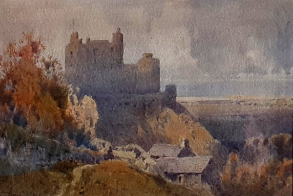 Arthur Tucker, watercolour for sale, Harlech castle, Wales