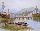 Miles Birket Foster - Florence from the Arno Miles Birket Foster - Florence from the Arno