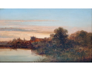 Edward Charles Williams, oil painting for sale, Eton chapel from the Thames Edward Charles Williams, oil painting for sale, Eton chapel from the Thames
