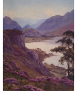 Edward Horace Thompson, watercolour, Heathertime above Derwentwater, Borrowdale, Lake District Edward Horace Thompson, watercolour, Heathertime above Derwentwater, Borrowdale, Lake District