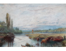 Myles Birket Foster watercolour for sale: Evening on the Yare Myles Birket Foster watercolour for sale: Evening on the Yare