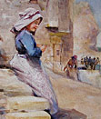 Robert Jobling watercolour the fishermans daughter Robert Jobling watercolour the fishermans daughter