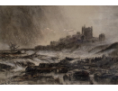 Thomas Bush Hardy, Stormy seas at Bamburgh Thomas Bush Hardy, Stormy seas at Bamburgh