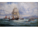 William Anslow Thornley oil painting for sail: Shipping of Whitby William Anslow Thornley oil painting for sail: Shipping of Whitby